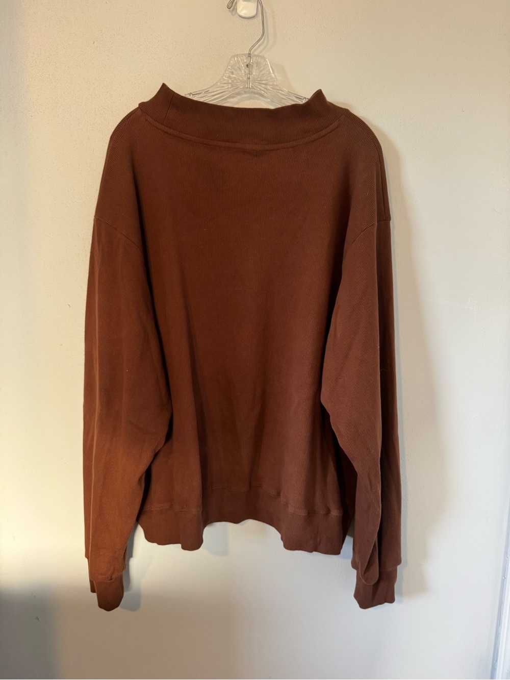 PARKE Ribbed Brown Mockneck L/XL - Picture 2 of 4